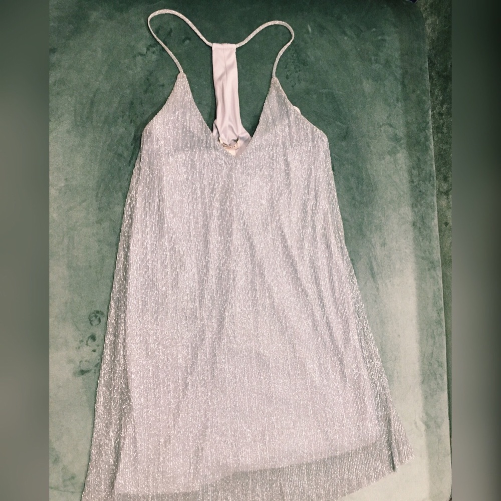 FOREVER 21 Silver Blue Cocktail Dress